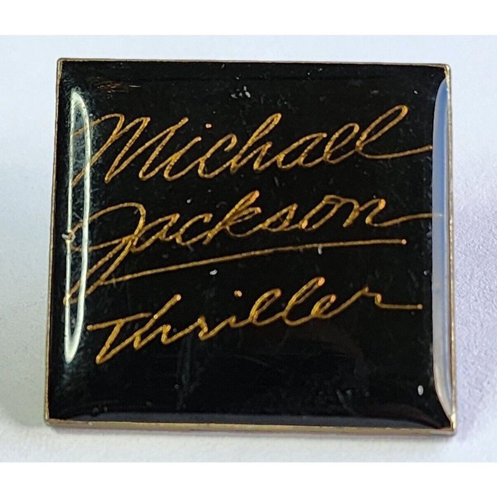 Vintage 1980's Michael Jackson THRILLER Enamel Lapel Pin